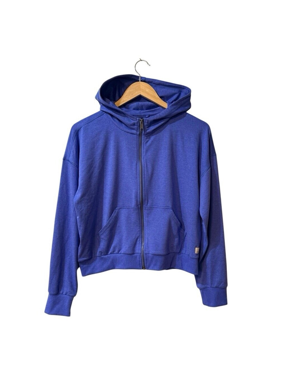 Vuori Women's Halo Modern Full Zip Hoodie Small Bright Iris Heather VW2064